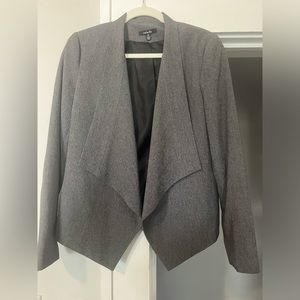 Rafaella Charcoal grey suit jacket with relaxed jacket front, size 10